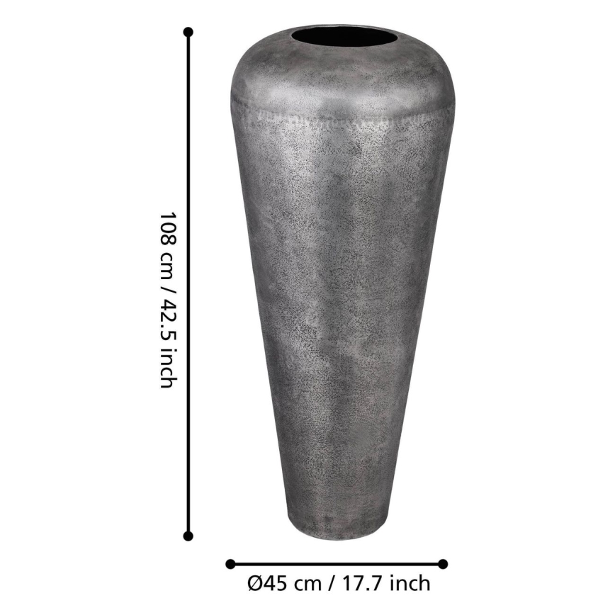 Eglo 421336 - Metallvase MIYAZAKI 108x45 cm grau
