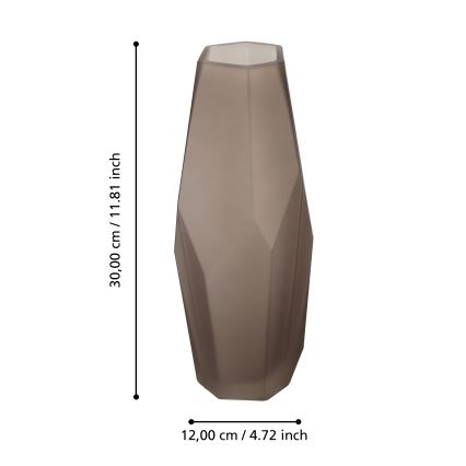Eglo 421345 - Vaso in vetro CLONONY 30x12 cm marrone
