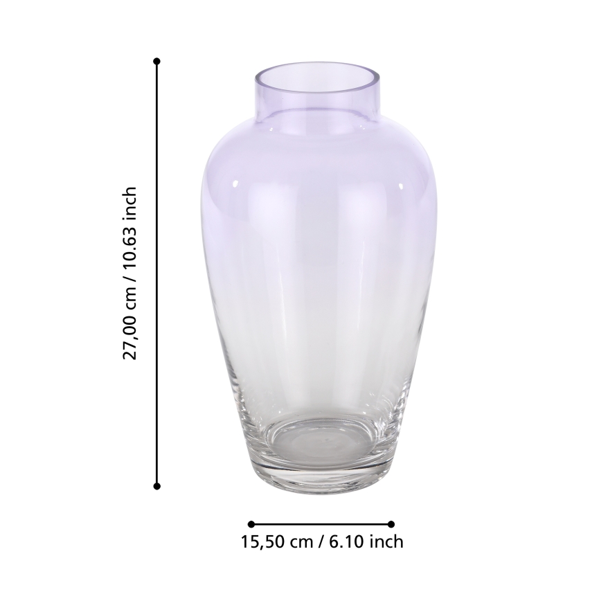 Eglo 421356 - KENYASI Glasvase 27 x 15,5 cm, violett