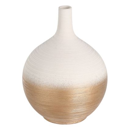 Eglo - Keramik-Vase 22x16 cm weiß/golden