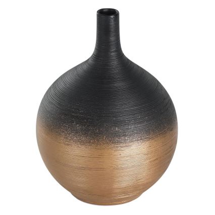Eglo - Vaso in ceramica 22x16 cm nero/oro