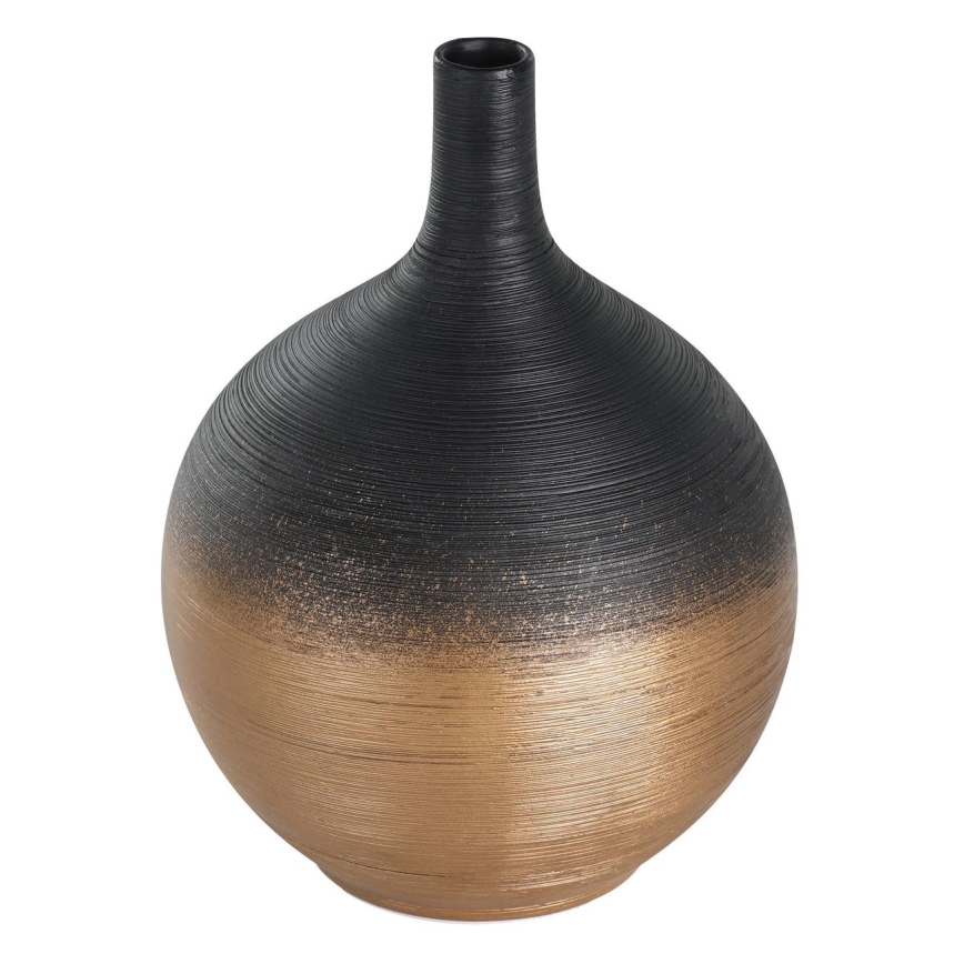 Eglo - Vaso in ceramica 22x16 cm nero/oro