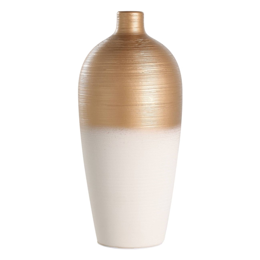 Eglo - Keramik-Vase 28x15 cm weiß/golden