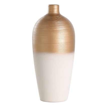 Eglo - Vase en céramique 28x15 cm blanc/doré