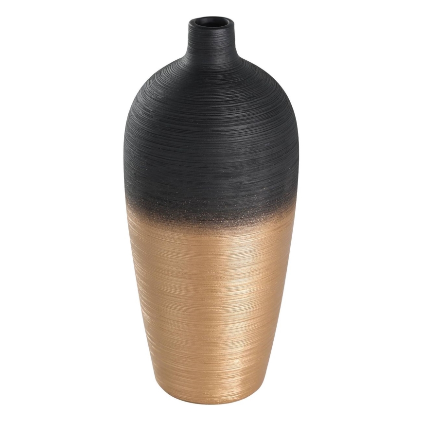 Eglo - Vaso in ceramica 28x12,5 cm nero/oro