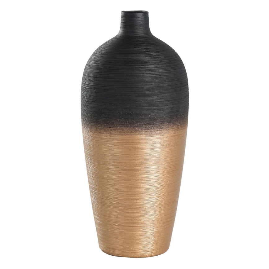 Eglo - Vaso in ceramica 28x12,5 cm nero/oro