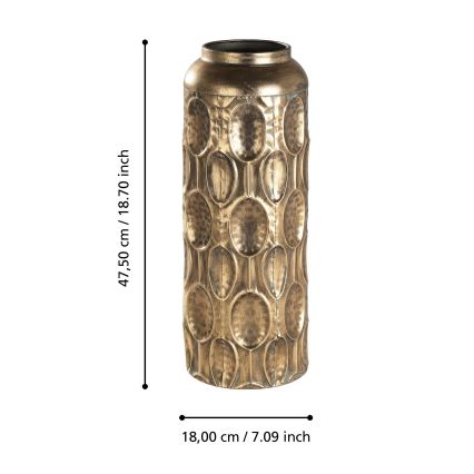 Eglo 421631 - Vaso in metallo LENGGENG 47,5x18 cm, dorato