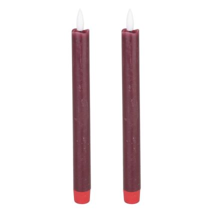 Eglo - SET 2x LED Candele LED/1xAAA 24,5 cm rosso