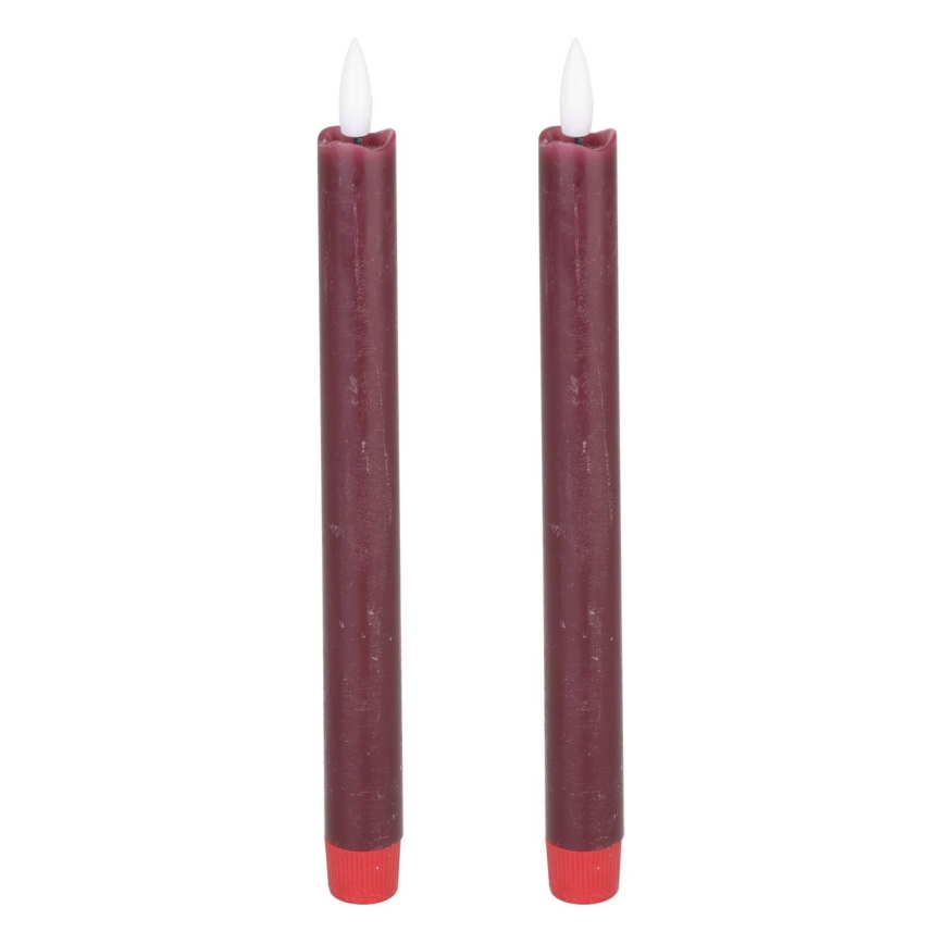Eglo - SET 2x LED Candele LED/1xAAA 24,5 cm rosso