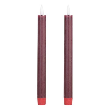 Eglo - SET 2x LED Candele LED/1xAAA 24,5 cm rosso