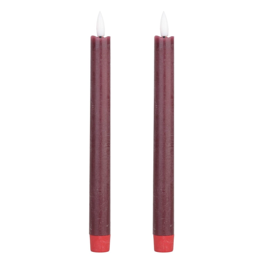 Eglo - SET 2x LED Candele LED/1xAAA 24,5 cm rosso