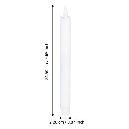 Eglo - SET 2x LED Candele LED/1xAAA 24,5 cm bianco