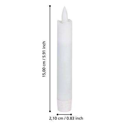Eglo - SET 2x LED Candele LED/1xAAA 15 cm bianco