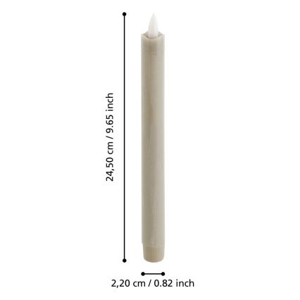 Eglo - SET 2x LED Candele LED/1xAAA 24,5 cm beige