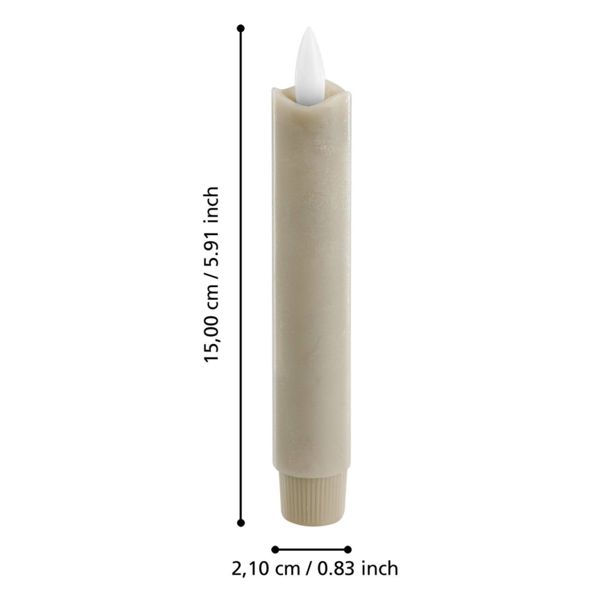 Eglo - SET 2x LED Candele LED/1xAAA 15 cm beige