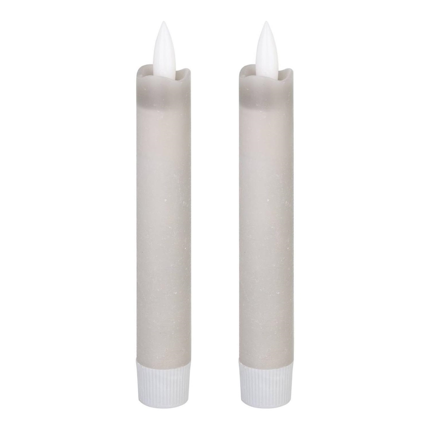 Eglo 422223 - SET 2x LED Candele ANTANABE LED/1xAAA 15 cm grigio