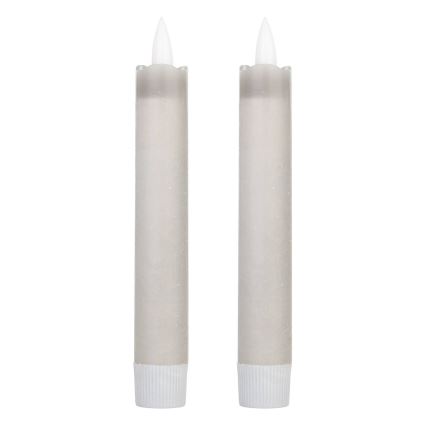 Eglo 422223 - SET 2x LED Candele ANTANABE LED/1xAAA 15 cm grigio