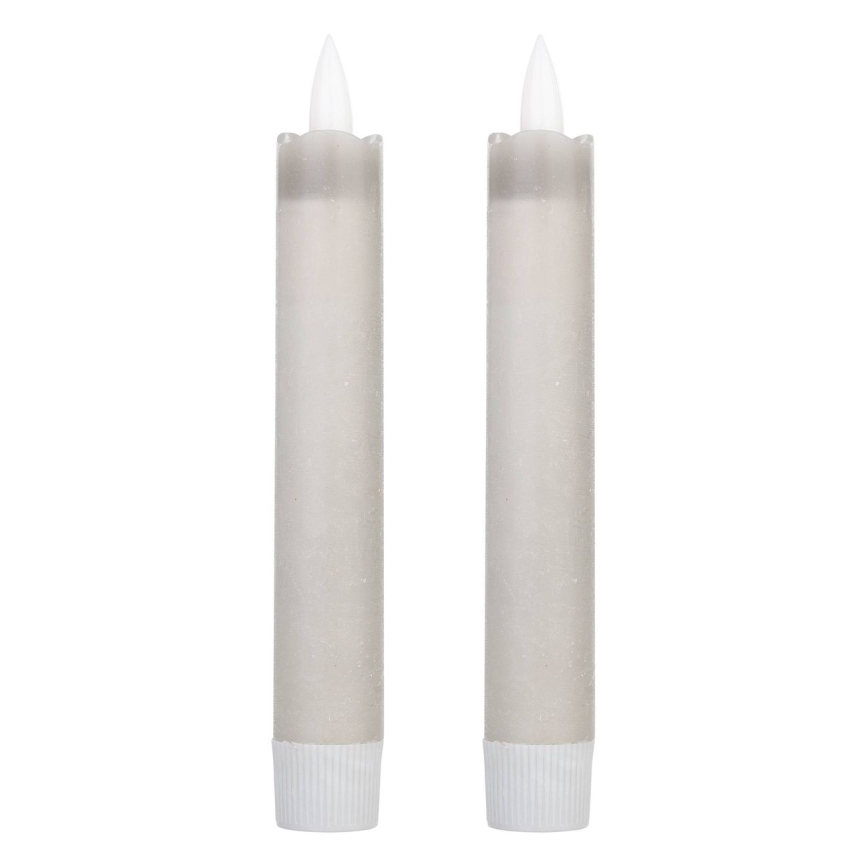 Eglo 422223 - SET 2x LED Candele ANTANABE LED/1xAAA 15 cm grigio