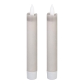 Eglo 422223 - SET 2x LED-Kerze ANTANABE LED/1xAAA 15 cm grau
