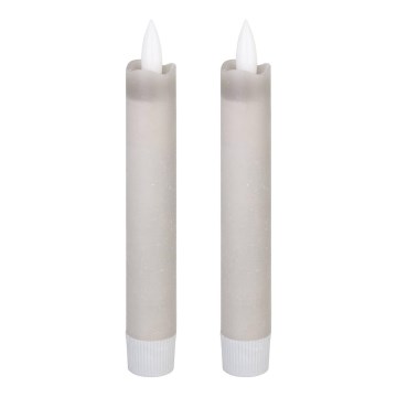 Eglo 422223 - SET 2x LED-Kerze ANTANABE LED/1xAAA 15 cm grau