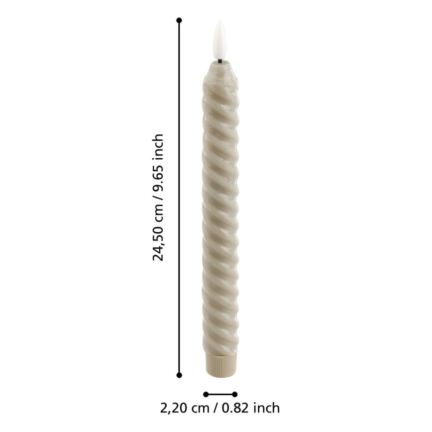 Eglo - SET 2x LED Candele LED/1xAAA 24,5 cm beige