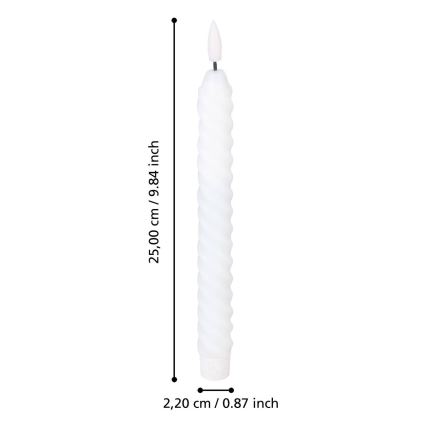 Eglo - SET 2x LED Candele LED/1xAAA 25 cm bianco