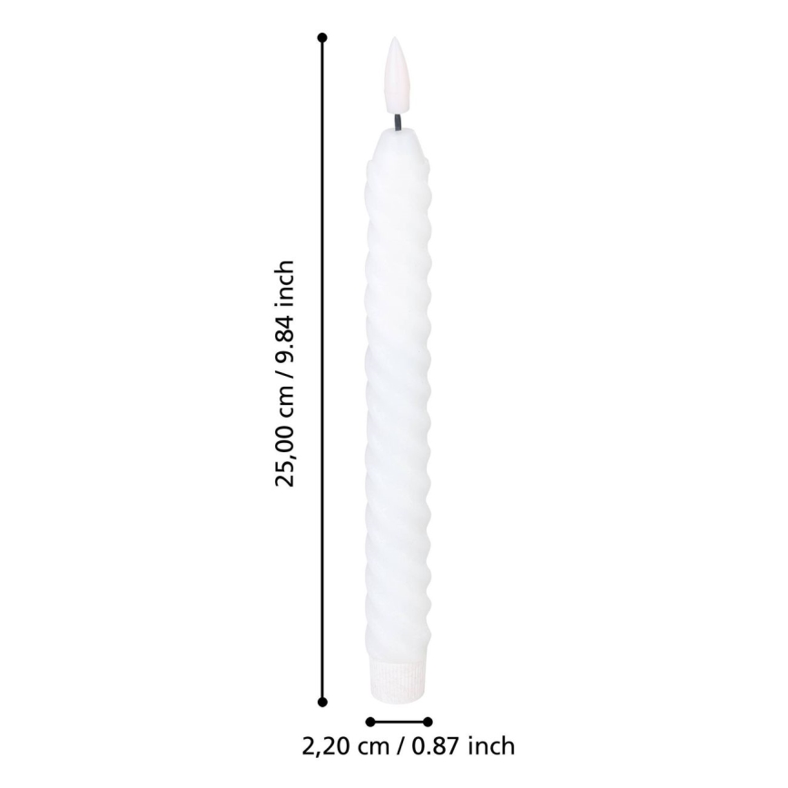 Eglo - SET 2x LED Candele LED/1xAAA 25 cm bianco