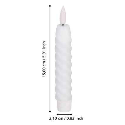 Eglo - SET 2x LED Candele LED/1xAAA 15 cm bianco