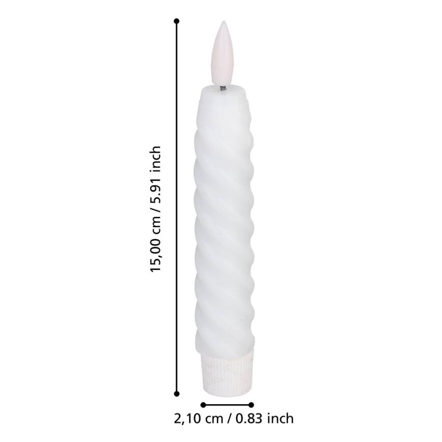 Eglo - SET 2x LED Candele LED/1xAAA 15 cm bianco