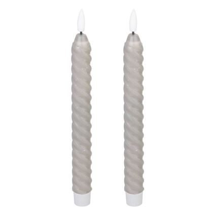 Eglo - SET 2x LED Candele LED/1xAAA 25 cm grigio