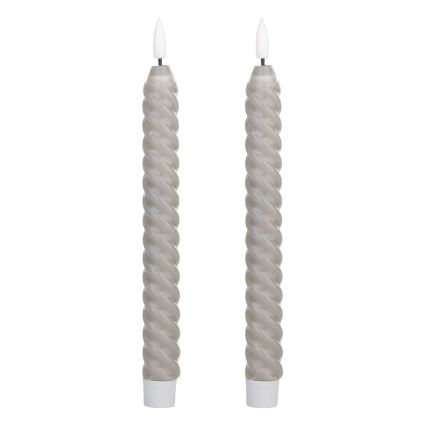 Eglo - SET 2x LED Candele LED/1xAAA 25 cm grigio