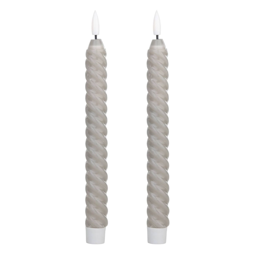 Eglo - SET 2x LED Candele LED/1xAAA 25 cm grigio