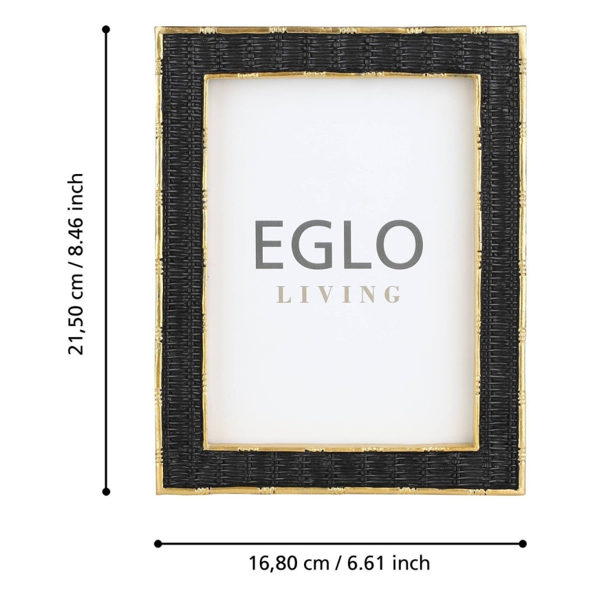 Eglo - Portafotografie 13x18 cm nero/oro