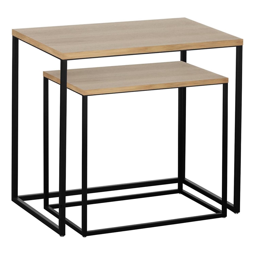 Eglo 424006 - Set 2x tavolini d'appoggio TOZAWA marrone/nero