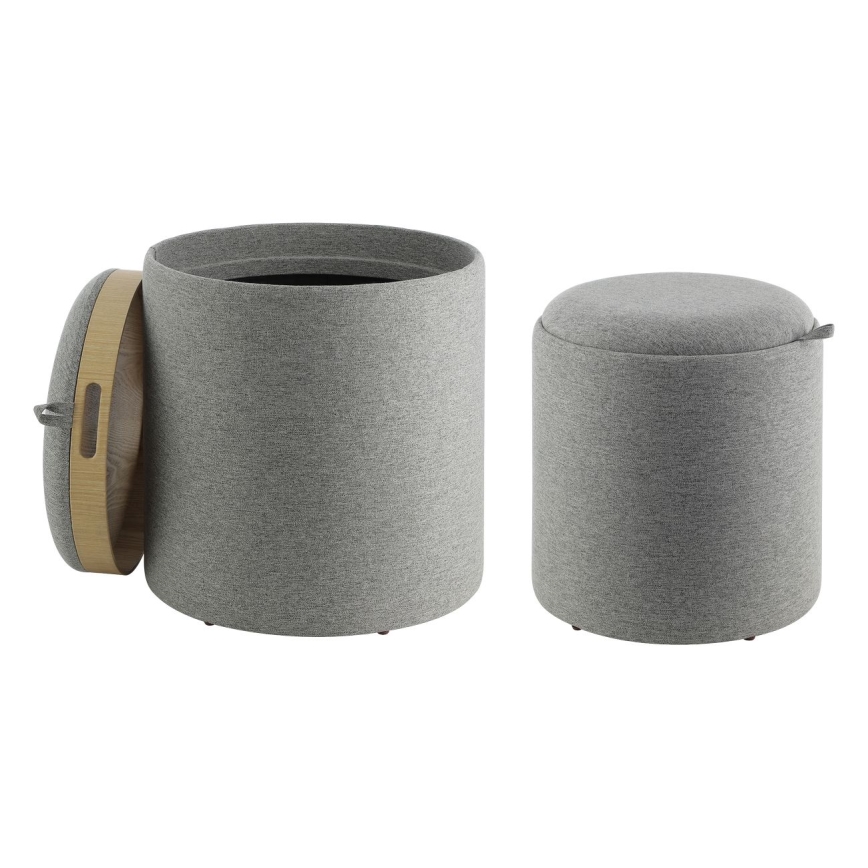 Eglo - SET 2x Sgabello diametro 34,5/39 cm grigio