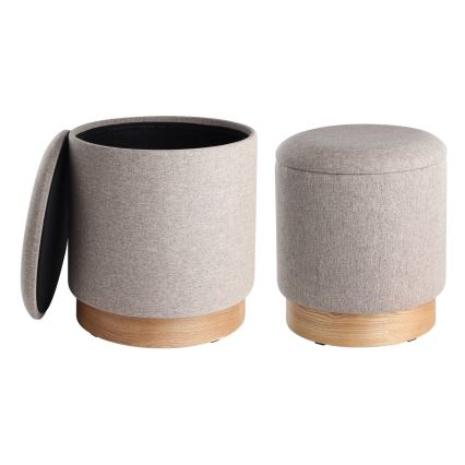 Eglo - SET 2x Sgabello diametro 30,5/37 cm marrone