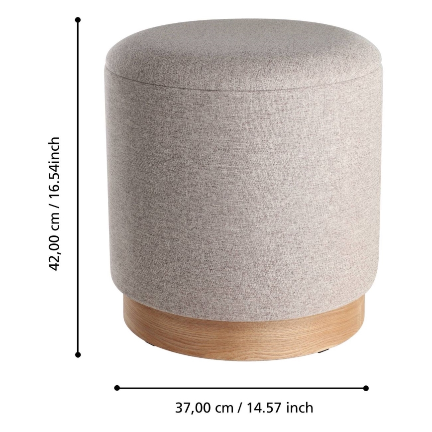 Eglo - SET 2x Sgabello diametro 30,5/37 cm marrone