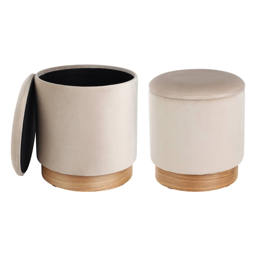 Eglo - LOT 2x Tabouret d. 30,5/37 cm beige