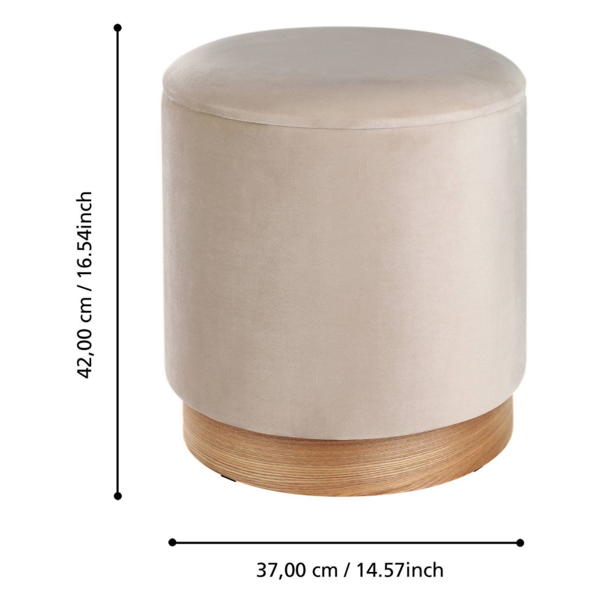 Eglo - LOT 2x Tabouret d. 30,5/37 cm beige