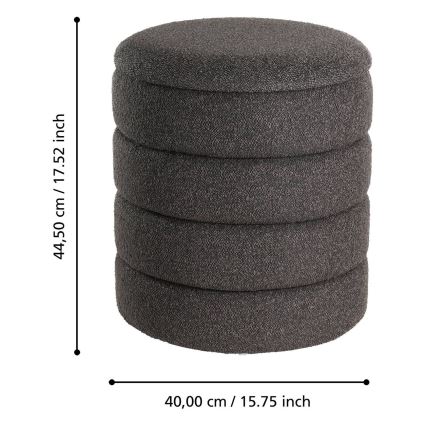 Eglo - SET 2x Sgabello diametro 33,5/40 cm nero