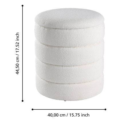 Eglo - SET 2x Sgabello diametro 33,5/40 cm bianco