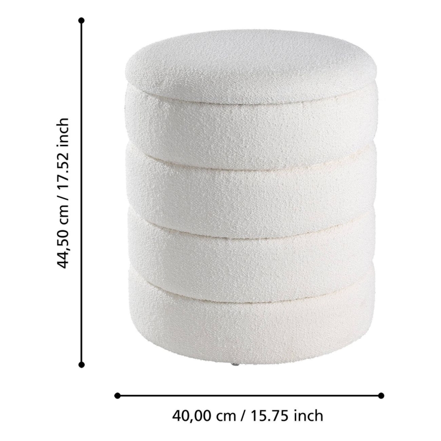Eglo - SET 2x Sgabello diametro 33,5/40 cm bianco