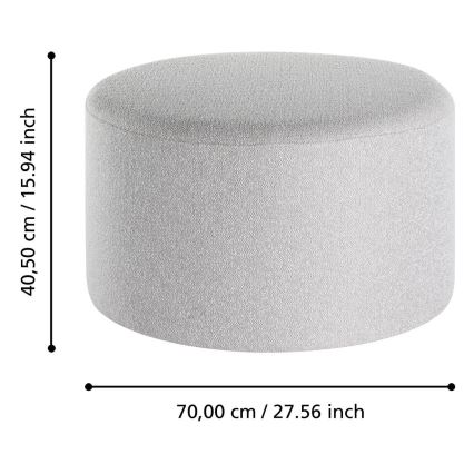 Eglo - LOT 2x Tabouret gris