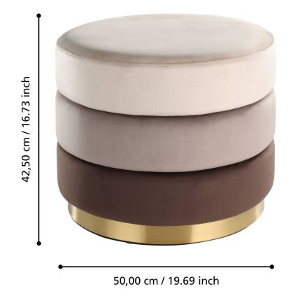 Eglo - Sgabello 42,5x50 cm marrone/oro