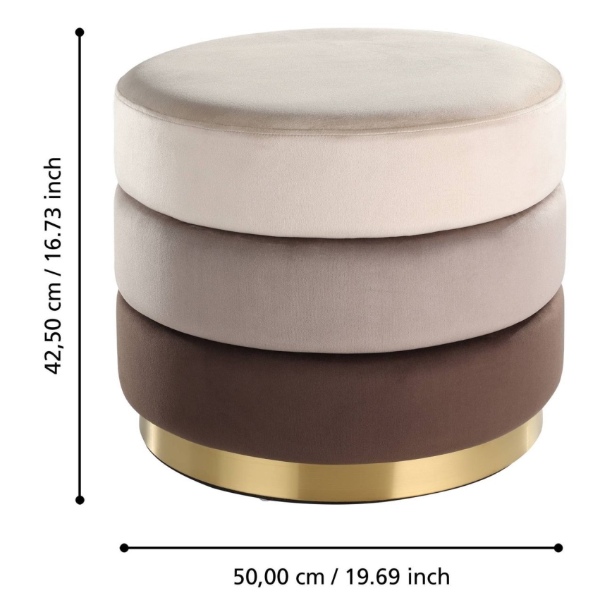 Eglo - Sgabello 42,5x50 cm marrone/oro
