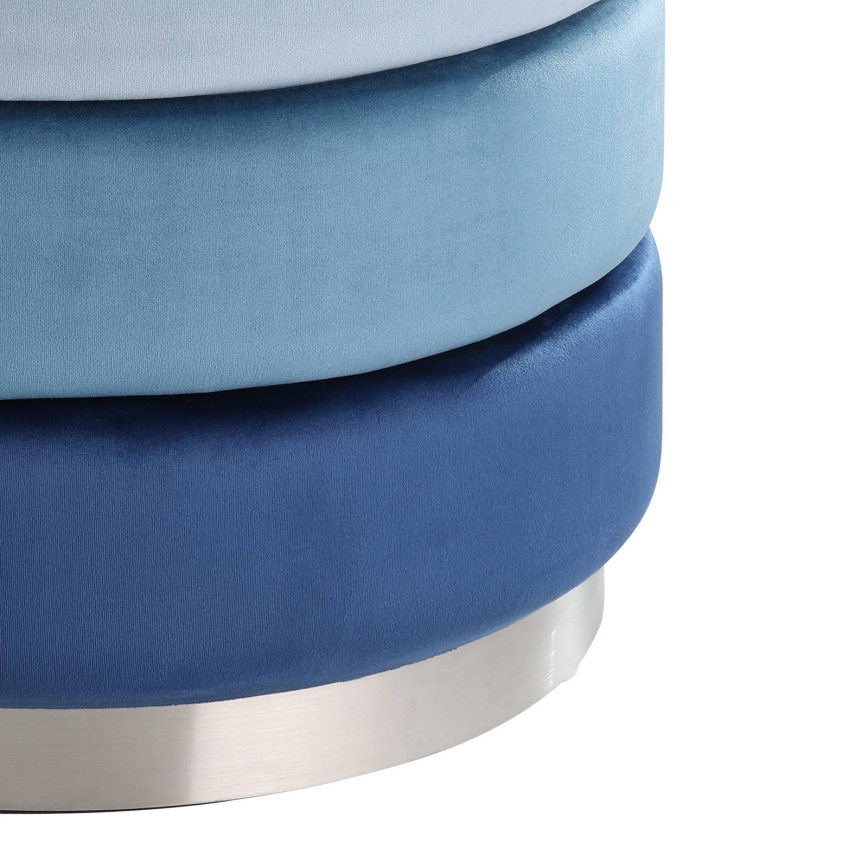 Eglo - Tabouret 42,5x50 cm bleu/chrome