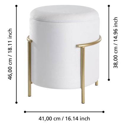 Eglo - Sgabello 46x41 cm bianco/oro