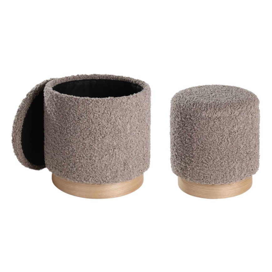 Eglo - SET 2x Sgabello diametro 31,5/38,5 cm marrone