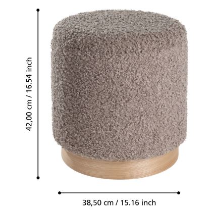 Eglo - SET 2x Sgabello diametro 31,5/38,5 cm marrone
