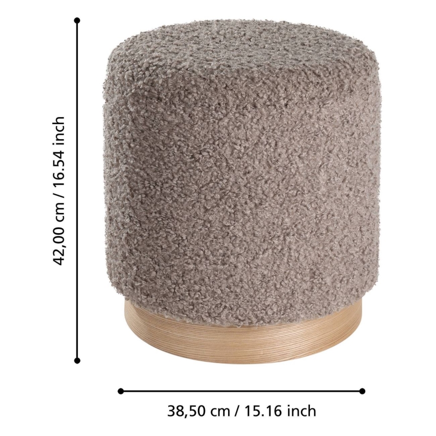 Eglo - SET 2x Sgabello diametro 31,5/38,5 cm marrone